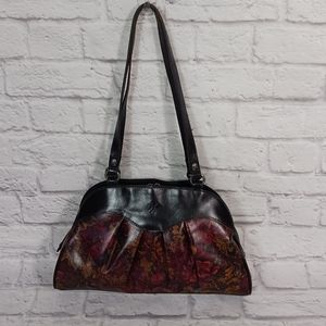Patricia Nash Macellara oval leather satchel bag